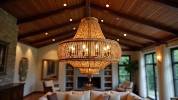 Guide pratique pour choisir le diamètre idéal d'un lustre en rotin